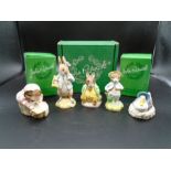 3 boxed Beswick Beatrix Potter Figurines - Mrs Tiggywinkle washing, Tom Kitten in Rockery and