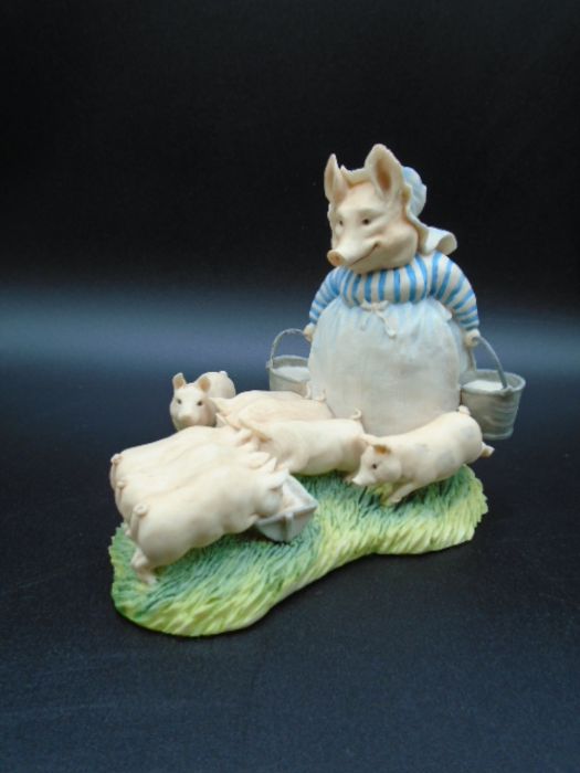 3 Border Fine Arts 'World of Beatrix Potter Figurines' - Jeremy Fisher Punting BP9 (2.75" tall), Mrs - Image 6 of 9