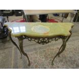 Marble top gilt table a/f