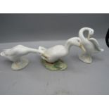 Lladro and Copenhagen ducks, 1 Lladro duck a/f