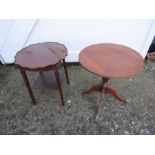 2 Mahogany side tables