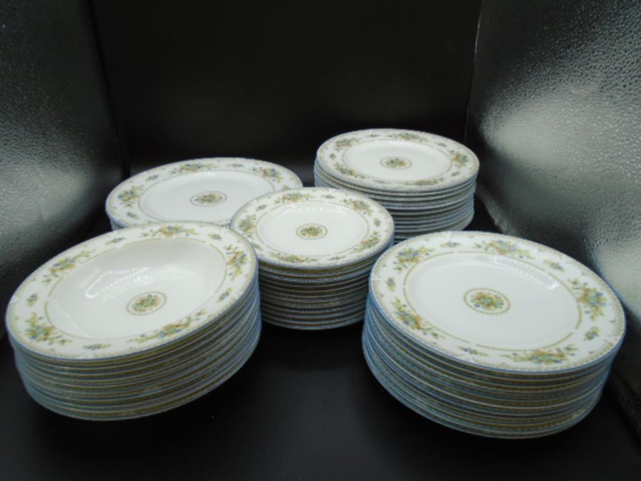 Wedgwood Petersham part-dinner service R4536 comprising 40 various sizes of plates and 10 bowls, - Image 3 of 5