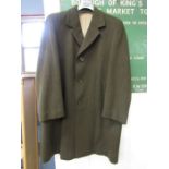 Crombie pure wool coat khaki green