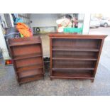 Victorian oak bookcase and mid century bookcase