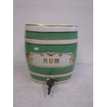 Antique Wedgwood ceramic Rum barrell- no lid 14"H