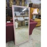Vintage bevelled mirror on wardrobe door 67cm x 151cm approx