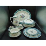 Royal Doulton 'Lowestoft Bouquet' part Dinner/Coffee Service including tureens, soup bowls,