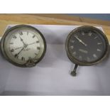 Vintage Jaeger car clock and vintage North and sons ltd Watford and London car clock