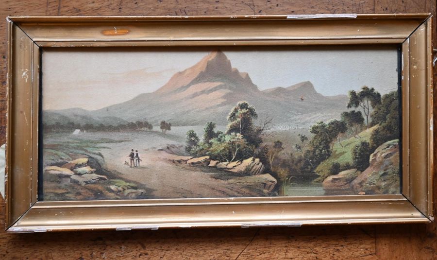 Turner, C watercolour landscape depicting a highland scene sign lower right framed and glazed   40cm - Image 5 of 5