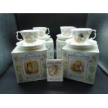 4 Royal Albert World of Beatrix Potter china tea cup and saucers sets from the Teatime