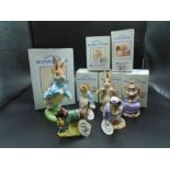 6 Royal Albert 'World of Beatrix Potter celebrating 100 years 1893-1993' figurines to incl Large