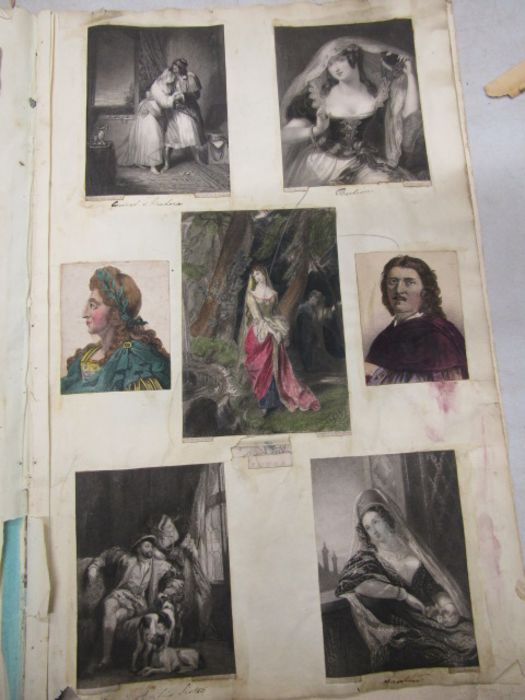 Victorian scrap book containing pictures, decoupage, greetings cards etc - Image 21 of 23