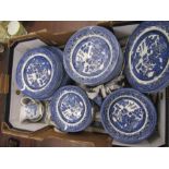 60 pieces willow pattern china