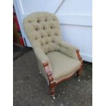 Button back bedroom chair