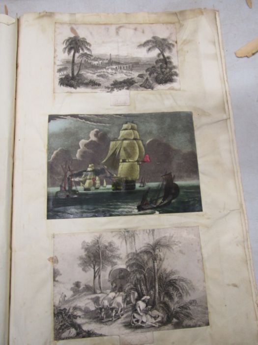 Victorian scrap book containing pictures, decoupage, greetings cards etc - Image 22 of 23