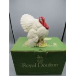 Royal Doulton white turkey figure with original box