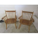 Pair of wooden carver chairs