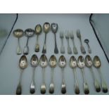 A collection of  vintage plated flatwear