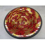 A large charger/bowl with mosaic glass pattern 45cm dia