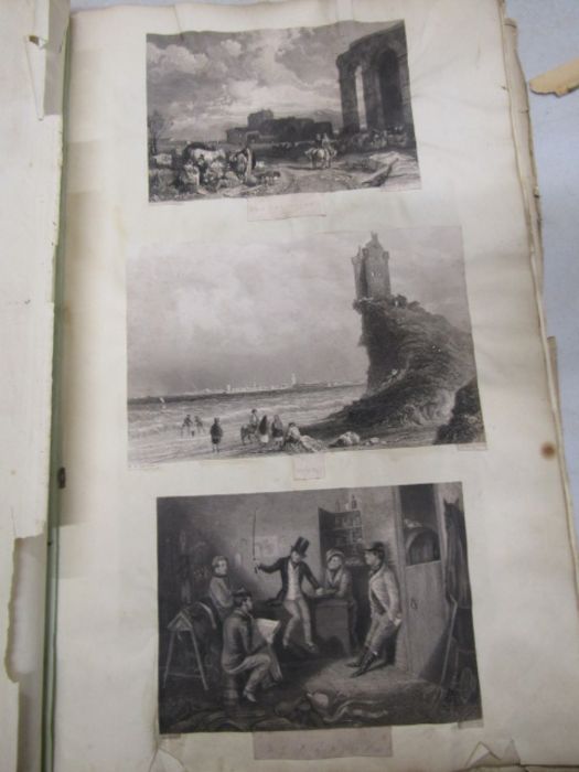 Victorian scrap book containing pictures, decoupage, greetings cards etc - Image 15 of 23