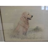 2 limited edition prints of dogs James Rowley Labrador 197/850 pencil signed bottom left 82x72cm