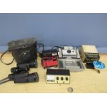 Polaroid Cameras, Binoculars and flashgun