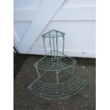 Metal 3 tiered corner plant stand H74cm approx