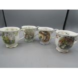 set 4 Royal Doulton Brambly Hedge seasons beakers in good condition