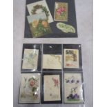17 Victorian greetings cards, over 120 years old