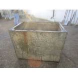 Galvanised water tank H70cm W94cm D66cm approx (holds water)