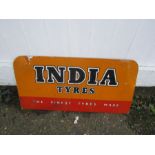 Vintage India Tyres double sided sign 30cm x 61cm approx