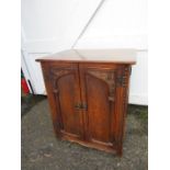 Oak Old Charm style entertainment cupboard H85cm W70cm D50cm approx