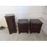 Pair of Silent Night bedside cabinets and cupboard