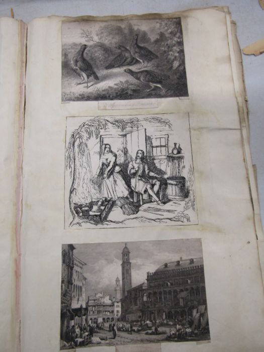 Victorian scrap book containing pictures, decoupage, greetings cards etc - Image 18 of 23