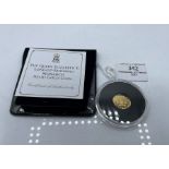 9ct solid gold coin celebrating the Queen Elizabeth II longest reigning monarch, 1gram, issued by