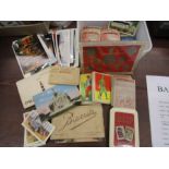 Collecting cards, Beano playing cards, coin set and postcards