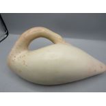A solid soapstone swan - heavy 30cm long