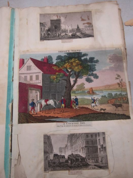 Victorian scrap book containing pictures, decoupage, greetings cards etc - Image 19 of 23