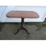 Vintage oval tilt top side table