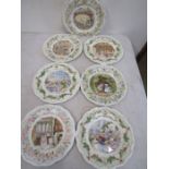 7 Royal Doulton 'Brambly Hedge' series plates  3/4 Midwinter plates- The Snow Ball, The