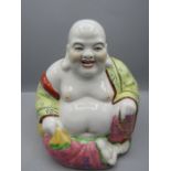 A Chinese ceramic Buddha 21cmH