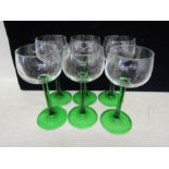 6 French hock glasses