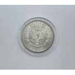 Silver 1896 American one dollar