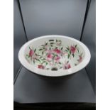 Johnson bros ceramic basin with floral pattern