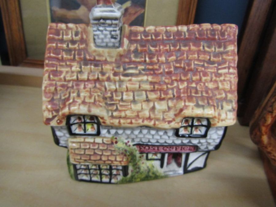 Norwich pottery post office and Kensington Price cottage ware teapot, butter dish and pot - Image 4 of 5