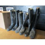 3 pairs riding boots