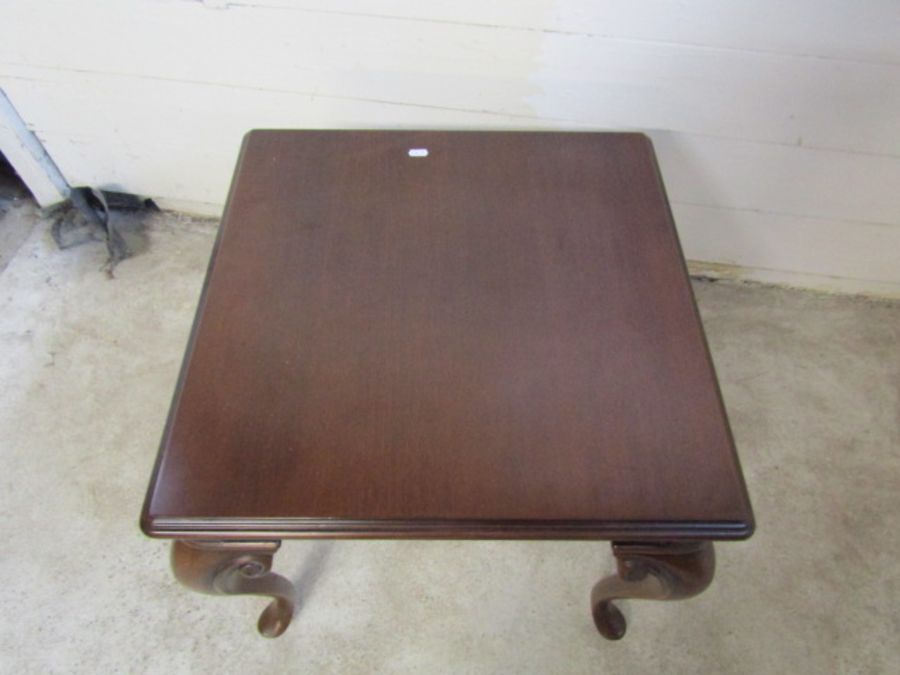 Mahogany side table H59cm Top 60cm x 60cm approx - Image 2 of 2