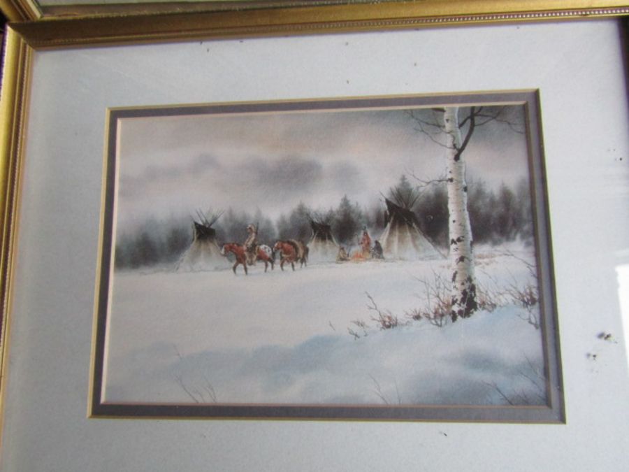 After Mark Silversmith print and other framed Native American pictures etc - Image 5 of 10