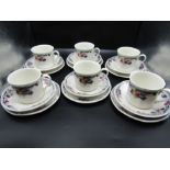 Royal Doulton 'Autumns Glory' 6 trios