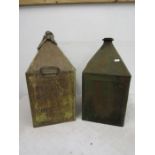 2 vintage 5 gal fuel cans